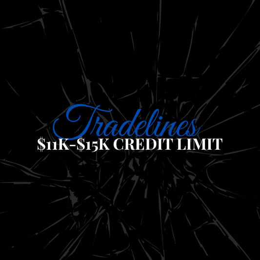 Tradeline $11k-$15k Credit Limit